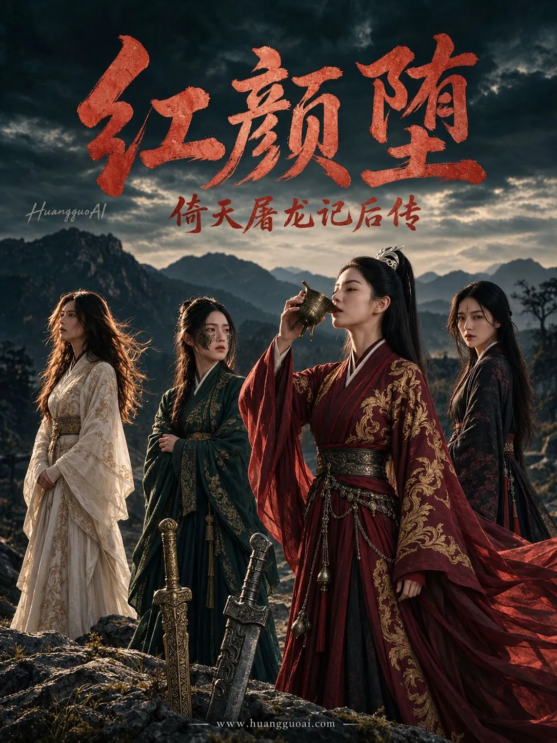 剧集海报：西装男士与穿吊带裙的女士一左一右